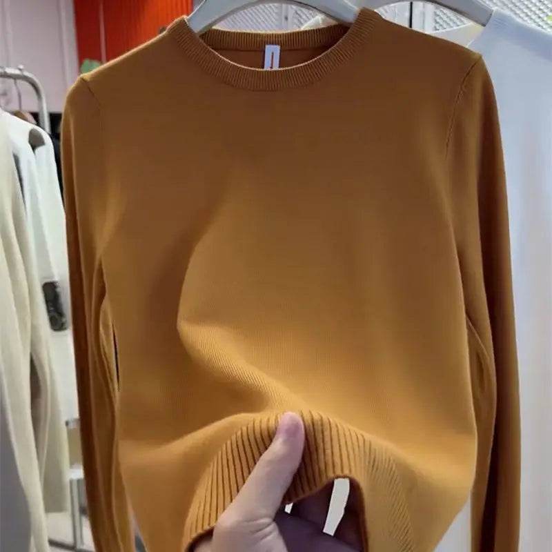 Autumn Winter Casual Pullover Sweater for Men - Solid Color & Loose Fit - Buy Center