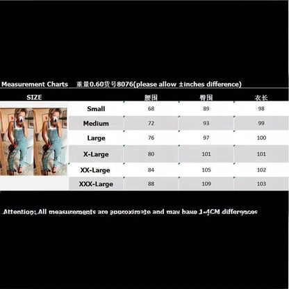 WQAFVG Women's Hole Patched Elastic Jeans Overalls - Casual Fit - Buy Center