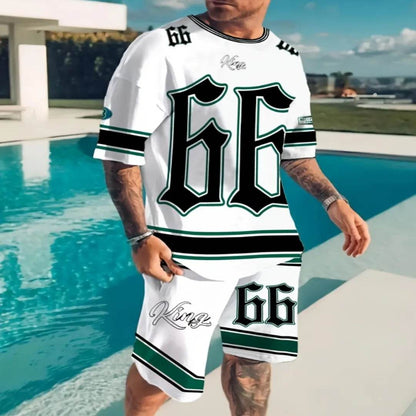 2025 Casual Men's Suit - 3D Printed Chicago Pattern Pullover - Buy Center