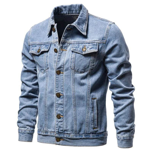 2024 Autumn Men Denim Jackets - Casual Motorcycle Style, Slim Fit - Buy Center