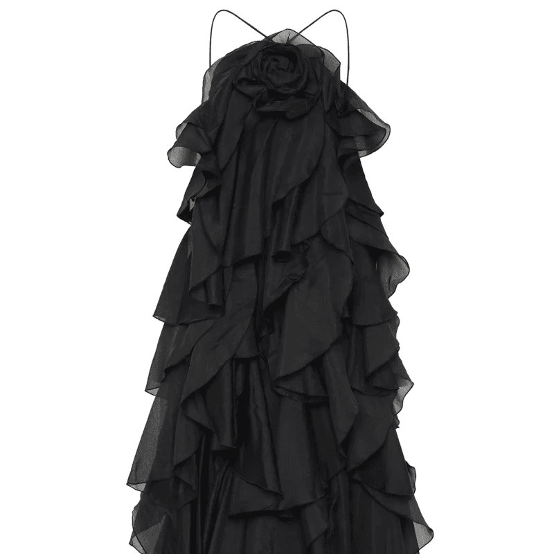 LLYGE Women’s Maxi Dress - Beach Layer Ruffles, Backless Sleeveless Style - Buy Center