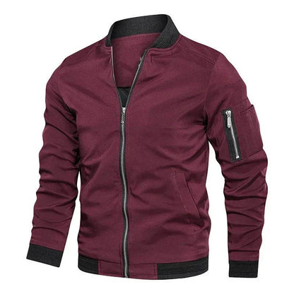 BTQWFD Men's Lightweight Bomber Jacket - Casual Windbreaker with Pockets - Buy Center