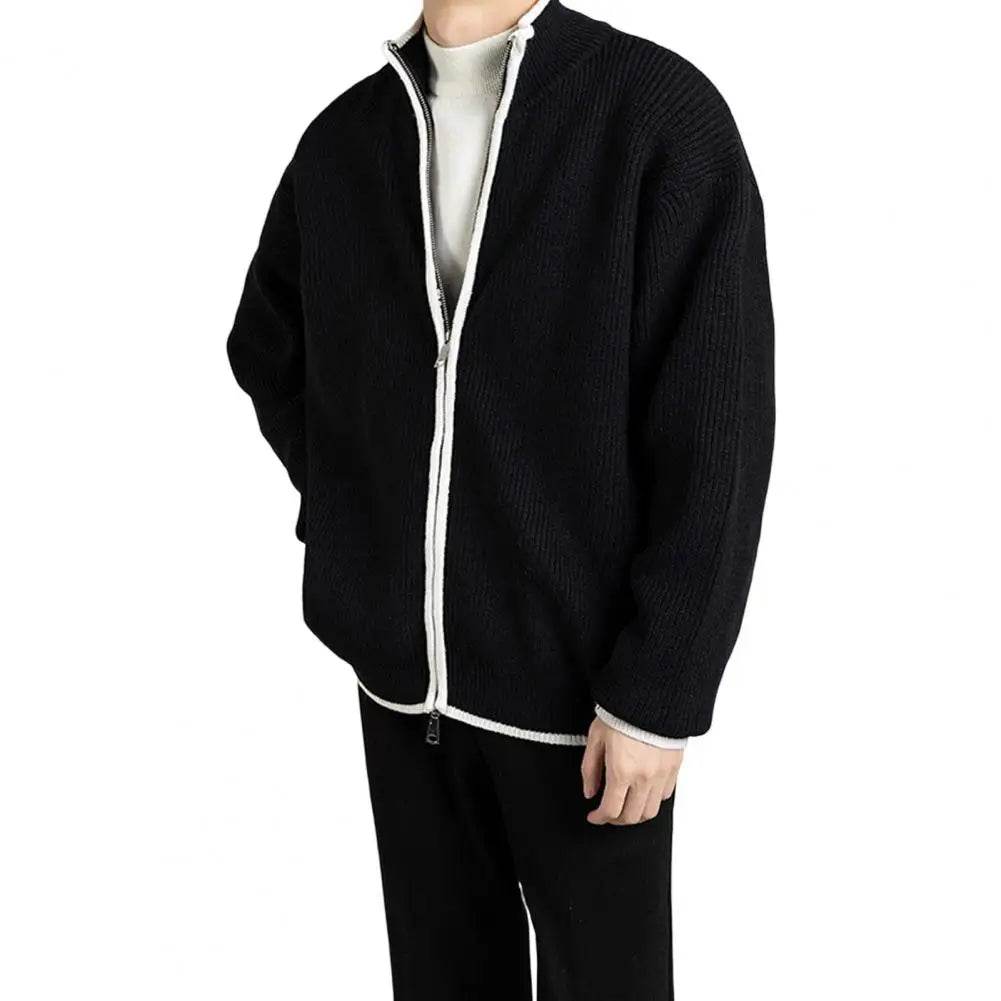 SANWOOD Men's Wool Knit Cardigan Coat - Trendy Three-Color Design - Buy Center
