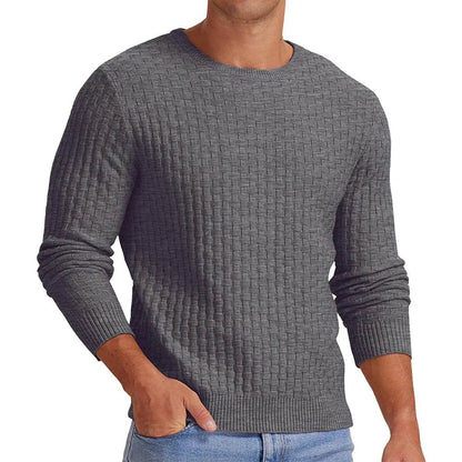 2025 White New Menswear Turtleneck Men's Pullover Autumn And Winter Long Sleeved Plain Color Casual Thickened Knit Base Sweater - Buy Center