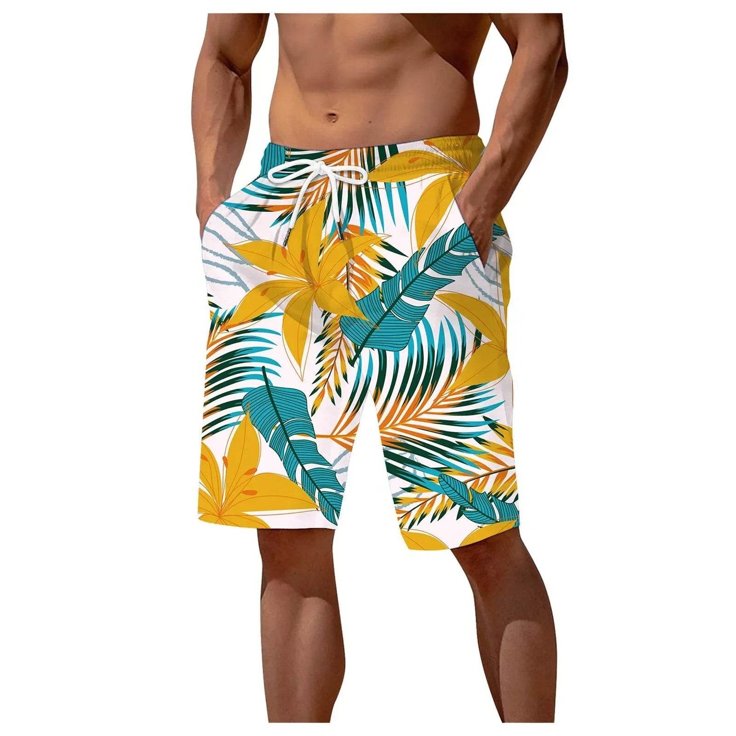 Men's Palm Tree Gradient Fashion Shorts - Quick Dry Summer Swim Trunks - Buy Center