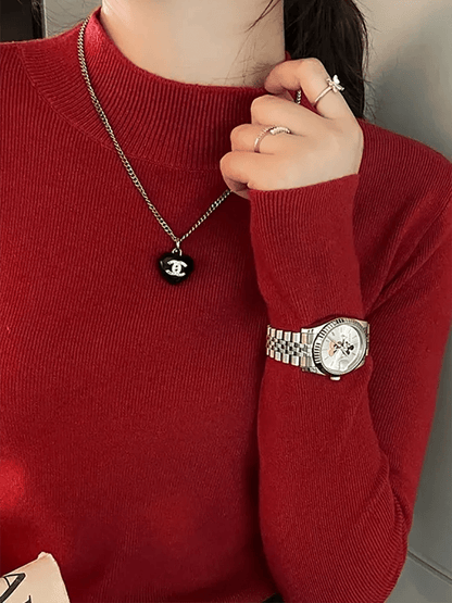 Women's Autumn Winter Turtleneck Sweater - Slim Fit Knitted Top - Buy Center