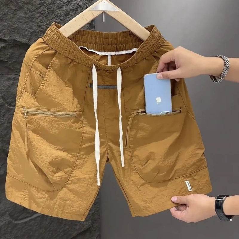 Casual Men's Summer Loose Shorts - Quick Drying, Solid Color Style - Buy Center