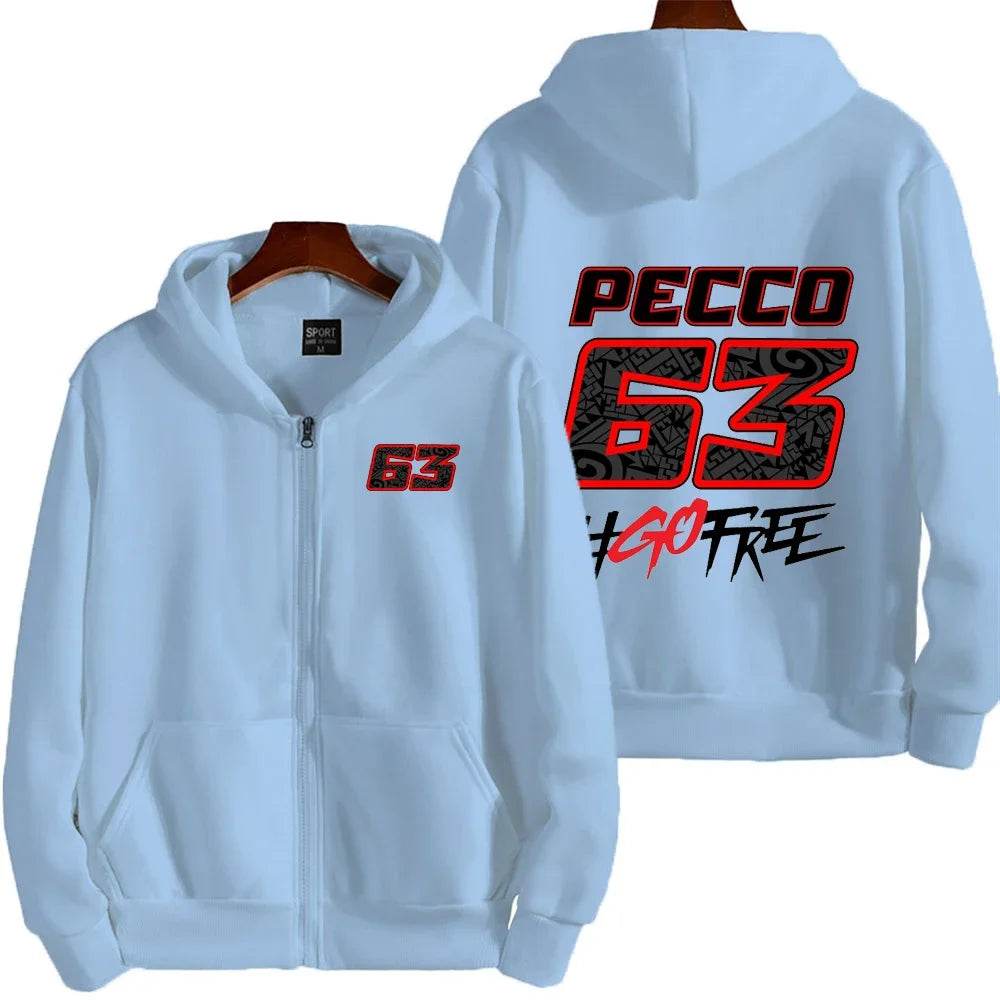 Pecco Bagnaia Zip Up Hoodie - Spring Autumn Casual Men’s Jacket - Buy Center