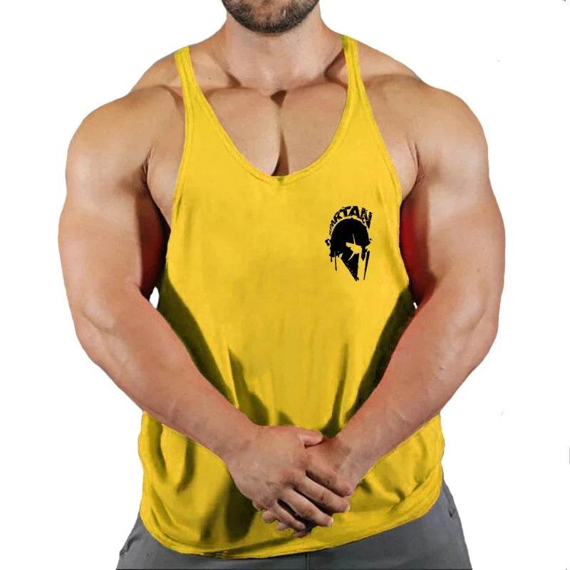 Men's Cotton Gym Singlet - V-Neck Bodybuilding Tank Top for Workouts - Buy Center