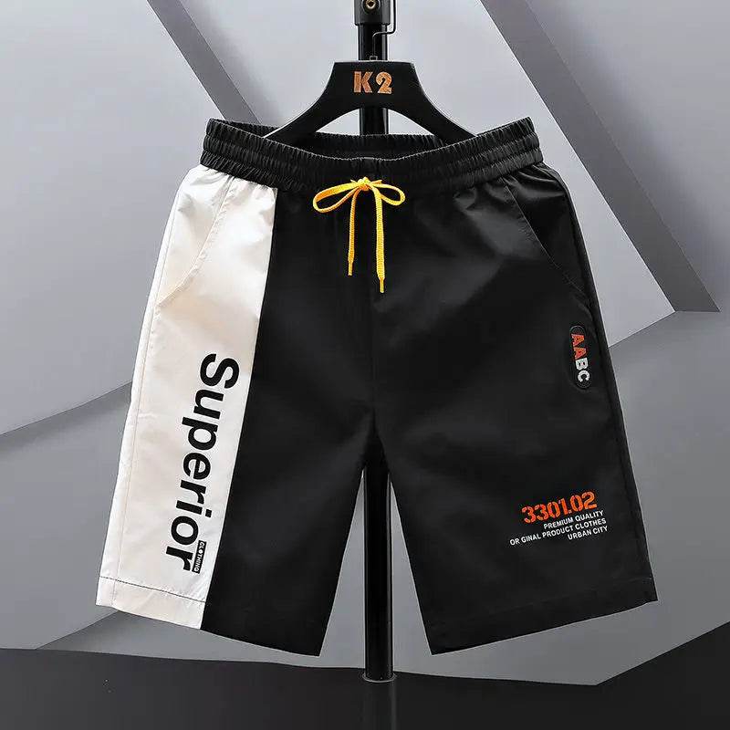 Men's Ice Silk Shorts - Casual Loose Fit with Pockets & Drawstring - Buy Center