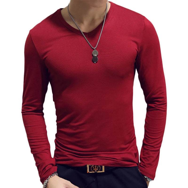 Bigsweety Men's Slim Fit Turtleneck Pullover - Casual Solid Color Top - Buy Center