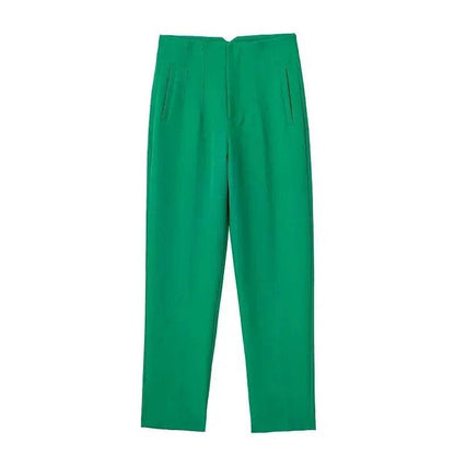 TRAF High Waist Women's Trousers - Office Wear & Casual Style - Buy Center
