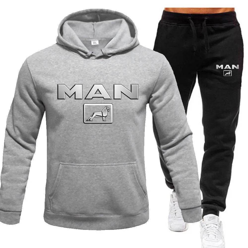 Men's Hoodie Pants Tracksuit Set - Casual Pullover Sportswear - Buy Center
