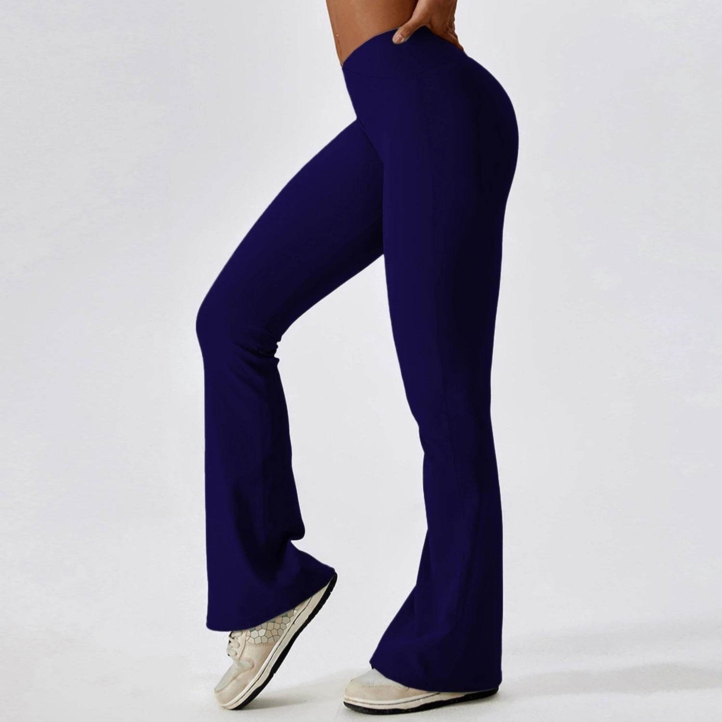 Women's Seamless Cross Waist Leggings - Scrunch Bum Yoga Pants - Buy Center