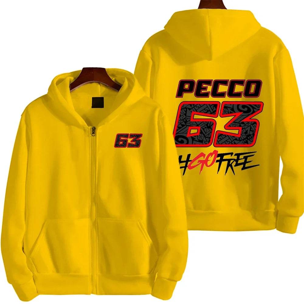 Pecco Bagnaia Zip Up Hoodie - Spring Autumn Casual Men’s Jacket - Buy Center