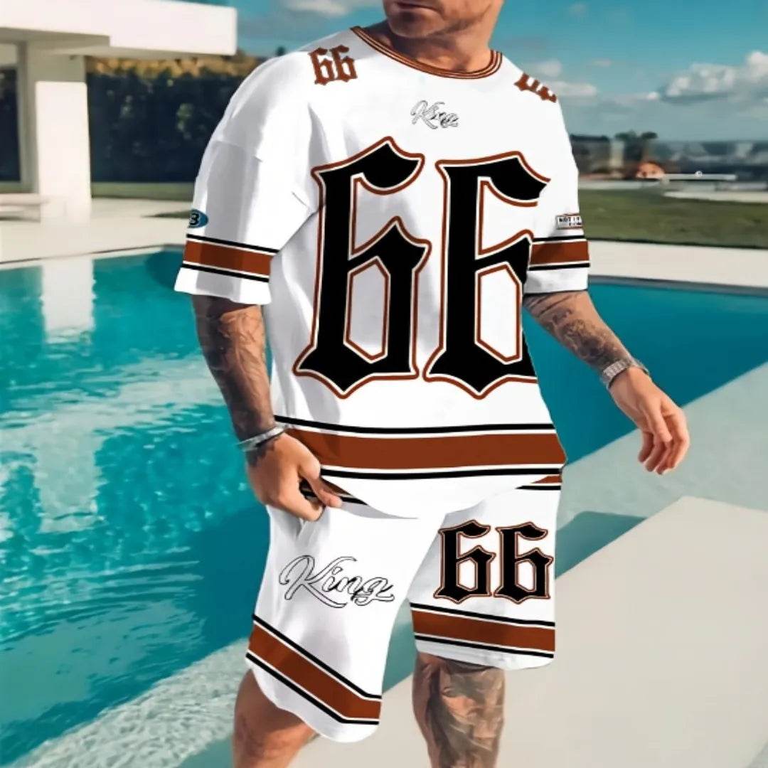 2025 Casual Men's Suit - 3D Printed Chicago Pattern Pullover - Buy Center