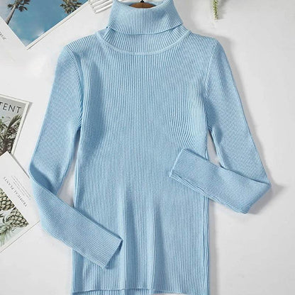 Women's Fall Turtleneck Sweater - Soft Cashmere Knit Pullover - Buy Center