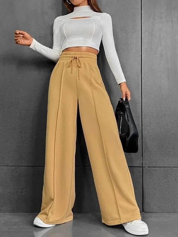 Helolis Women's Autumn Sports Pants - Loose Fitting Wide Leg Style - Buy Center