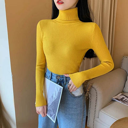 Women's Knitted Turtleneck Pullover - Autumn Winter Sweater - Buy Center