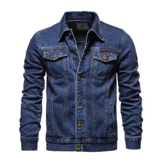 Kalenmos Men’s Denim Coat - Casual Full Sleeve Jacket with Button Closure - Buy Center