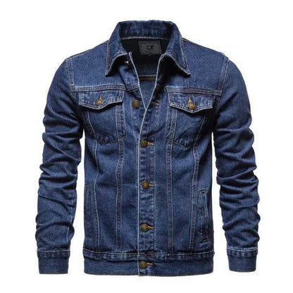 Kalenmos Men’s Denim Coat - Casual Full Sleeve Jacket with Button Closure - Buy Center