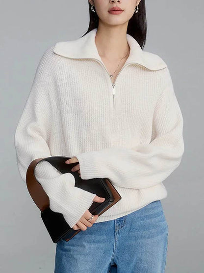 Solid Grey Women’s Turtleneck Sweater - Casual Thick Pullover - Buy Center