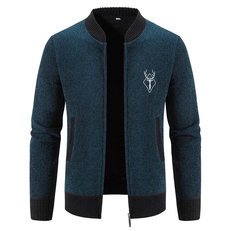 ENWEIGE Men's Knit Sweater Jacket - Casual Cold Weather Y2K Streetwear - Buy Center