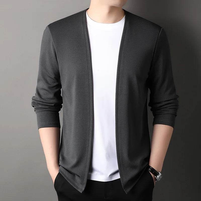 FAVOCENT Men's Knit Cardigan - Slim Fit Solid Color Casual Sweater - Buy Center