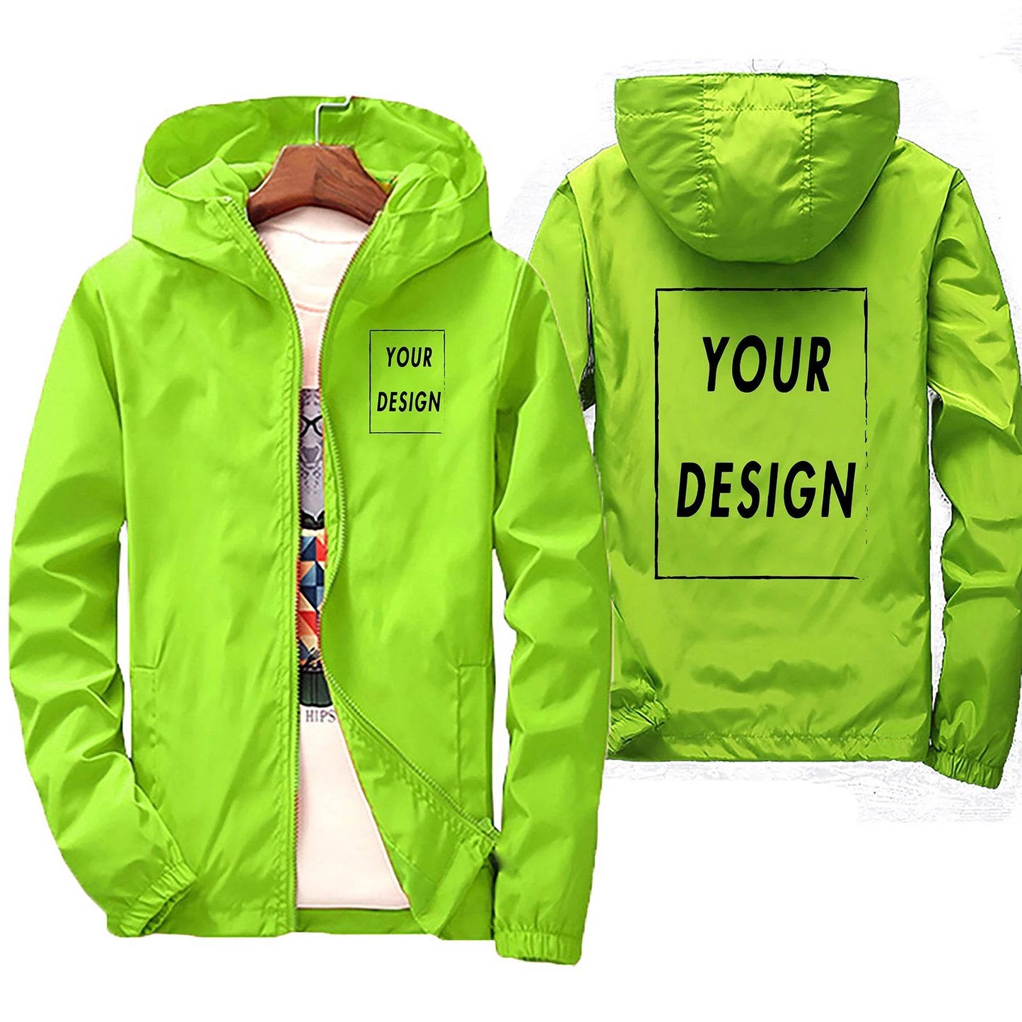 Custom Men's Waterproof Autumn Jacket - Warm Windbreaker in 6XL Sizes - Buy Center