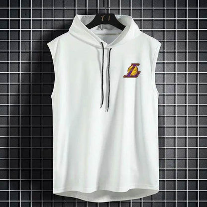 Summer Basketball Hooded Vest - Breathable Quick-Dry Sleeveless Top - Buy Center
