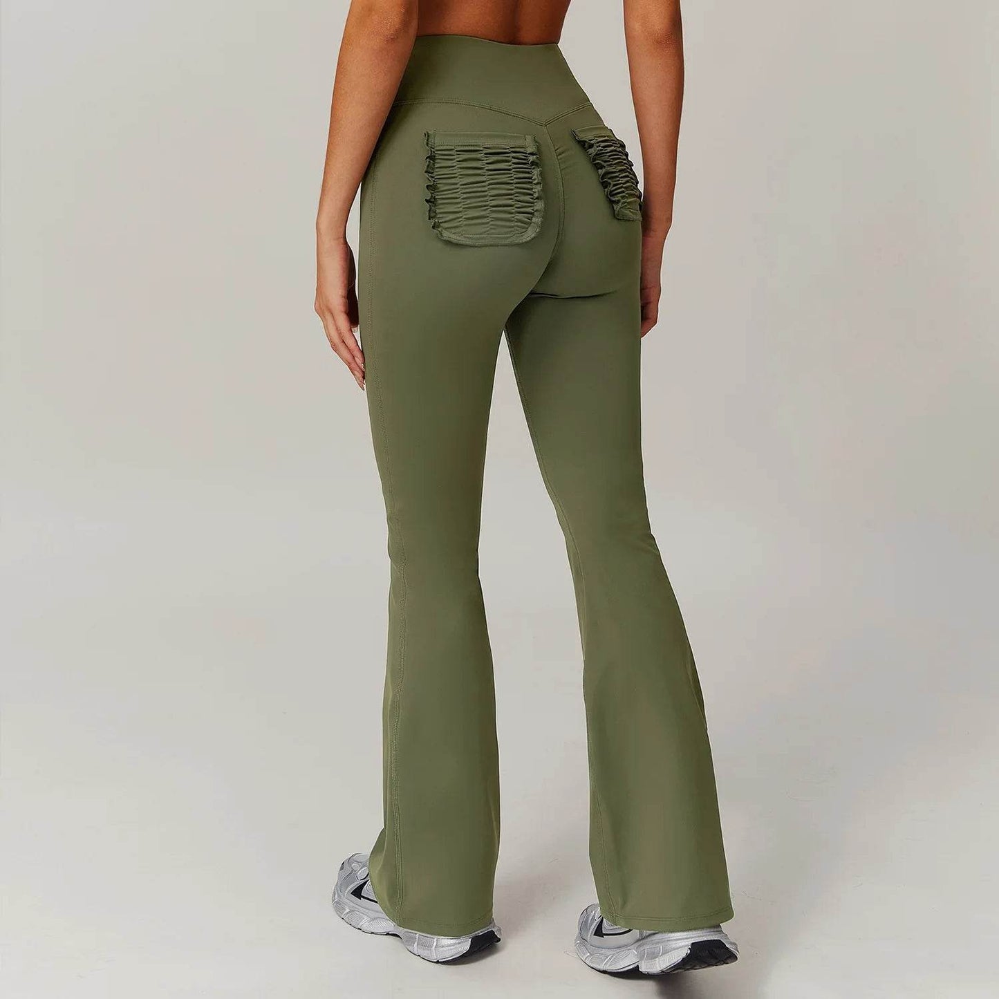 SWELTERING Women's High Stretch Yoga Leggings - Bell-Bottoms with Pockets - Buy Center