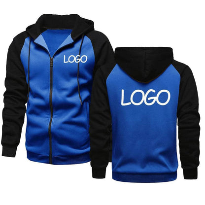 Custom Brand Logo Casual Hoodie - Men's & Women's Fleece Zip Sweatshirt - Buy Center