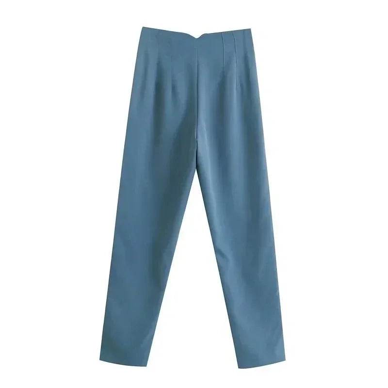 TRAF High Waist Women's Trousers - Office Wear & Casual Style - Buy Center