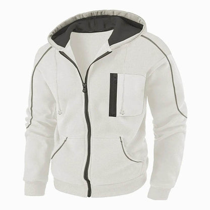 Men's Full Zip Hoodie Jacket - Casual Sportswear with Pocket - Buy Center