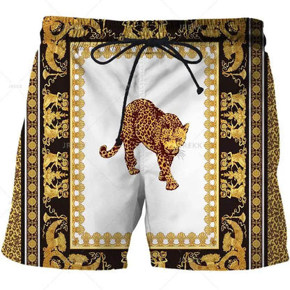 Luxurious 3D Printed Men’s Board Shorts - Hip Hop Beachwear for Summer - Buy Center
