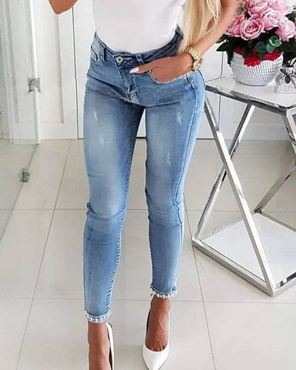 FANAN Women's High Waisted Skinny Jeans - Vintage Summer Style - Buy Center