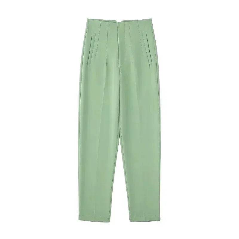 TRAF High Waist Women's Trousers - Office Wear & Casual Style - Buy Center