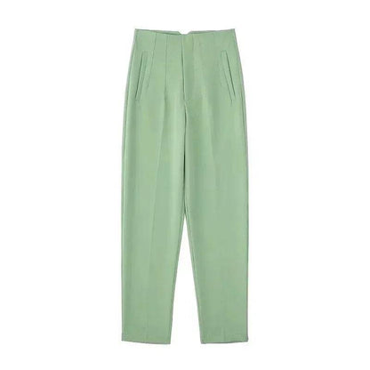 TRAF High Waist Women's Trousers - Office Wear & Casual Style - Buy Center
