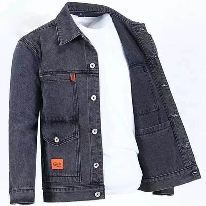 KOLMAKOV Solid Color Denim Jacket - Casual, Comfortable & Loose Fit for Men - Buy Center