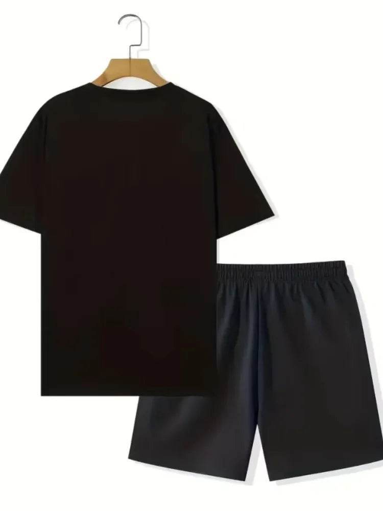 Men's Casual T-Shirt and Shorts Set - Short Sleeve Beach Style - Buy Center