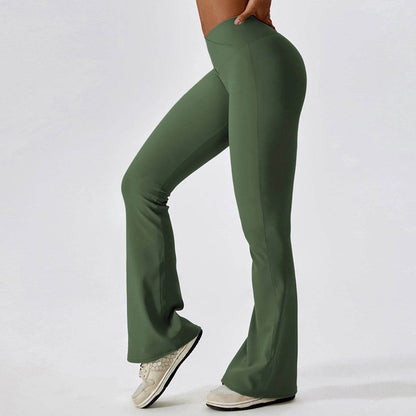 Women's Seamless Cross Waist Leggings - Scrunch Bum Yoga Pants - Buy Center