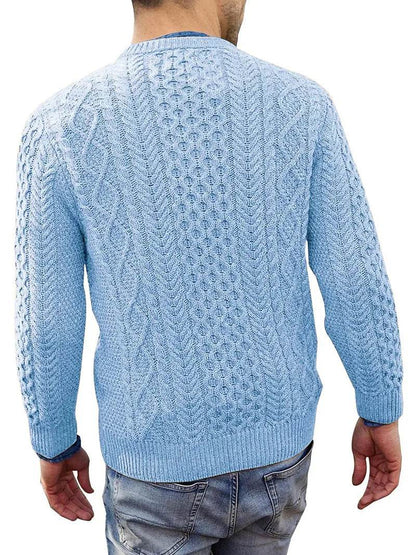 Pink Sweater Men's 2024 Autumn Winter New Pure Color Pullover Knitted Sweater Menwear Fashion Large Size Male Clothing - Buy Center