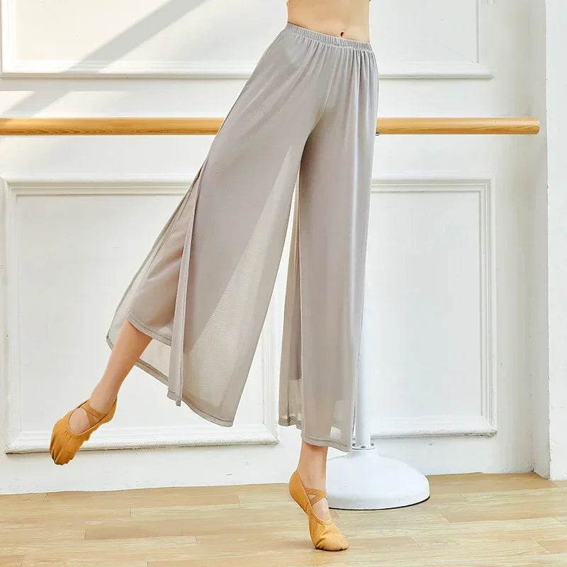 Women's Loose Wide Leg Dance Pants - Comfortable Ankle-Length Trousers - Buy Center
