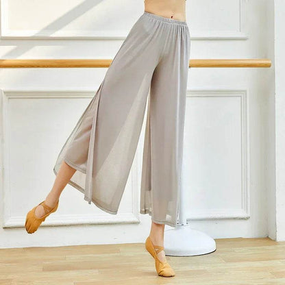 Women's Loose Wide Leg Dance Pants - Comfortable Ankle-Length Trousers - Buy Center