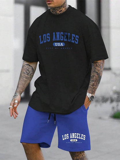 Men's Summer Casual Two-Piece Short Sleeve T-Shirt & Shorts Set - Buy Center