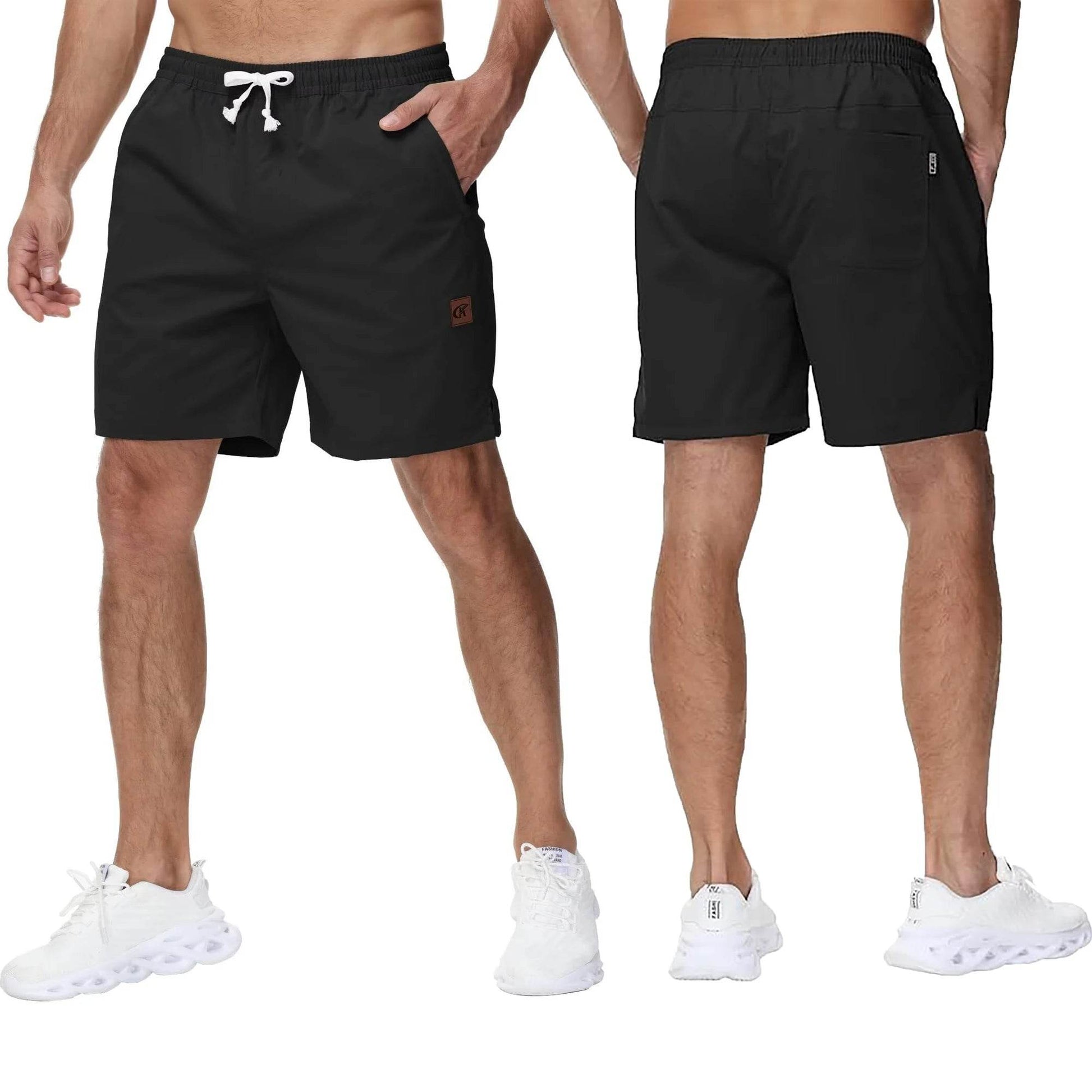 Men's Casual Twill Shorts - 7 Inch Stretch Cargo with Zipper Pockets - Buy Center