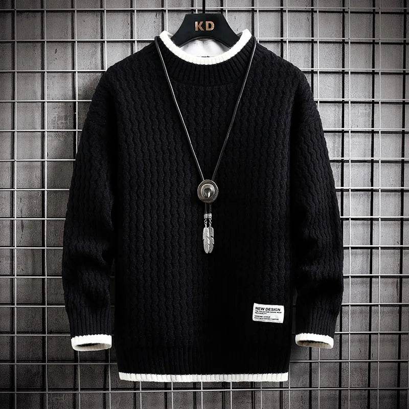 4XL-M Winter Mens Turtleneck Sweater Trend Thick Bottoming Sweater Men Solid Color Casual Jumper Sweater Male Warm Pullovers - Buy Center