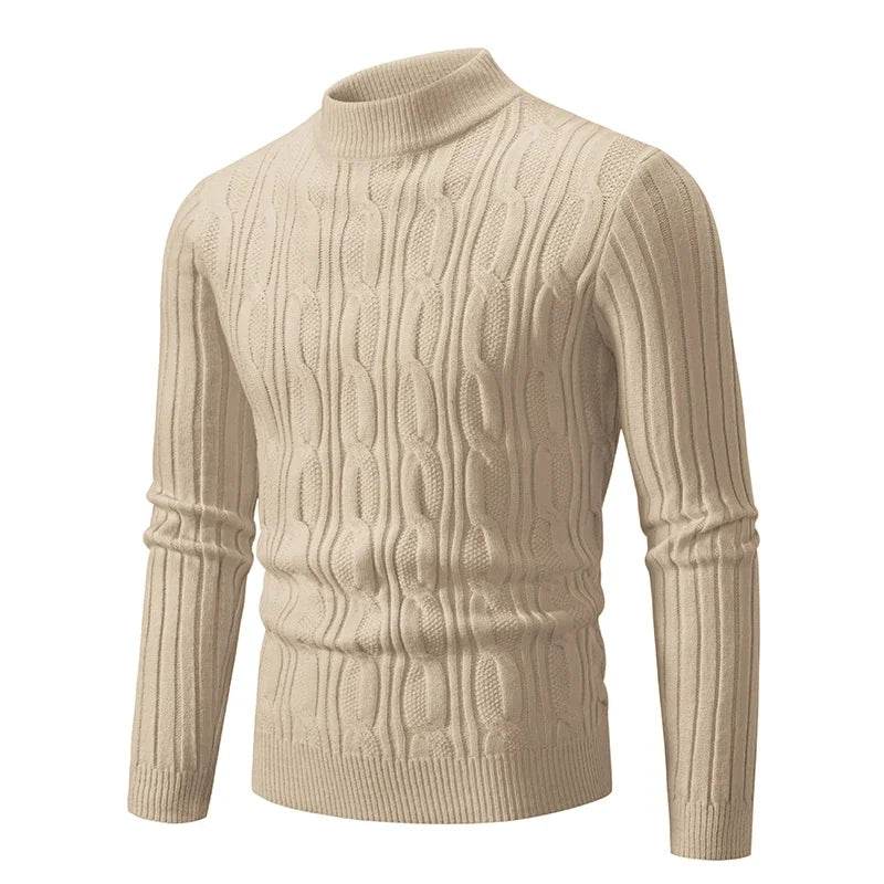 2023 Men's Winter Sweaters - Solid O-Neck Knitted Pullover, Warm & Slim Fit - Buy Center