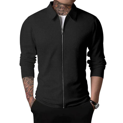 2024 Men's Casual Jackets - Spring & Autumn Zippered Polo Neck Style - Buy Center