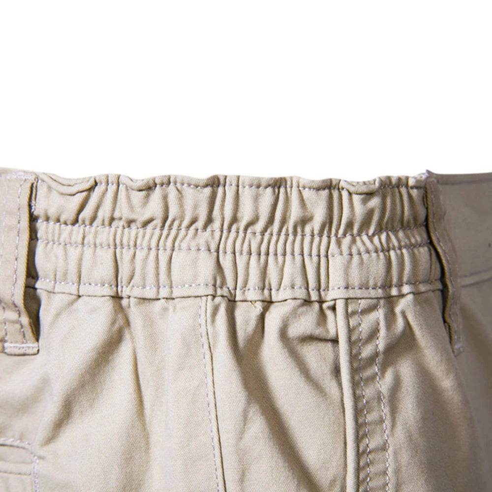 FANWEILIN Men's 100% Cotton Summer Cargo Shorts - Casual Bermuda Style - Buy Center